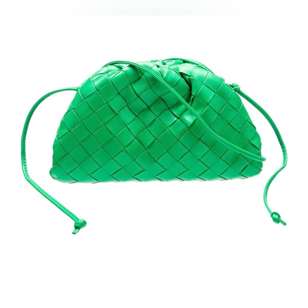 Bottega Veneta Emerald Woven Pouch/Clutch/Crossbody Bag